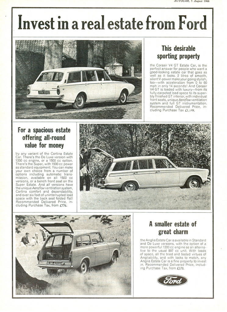 Ford Anglia Estate Advert