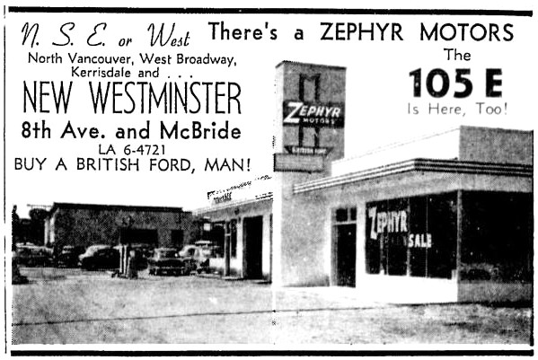 Ford Anglia - Zephyr Motors Advert