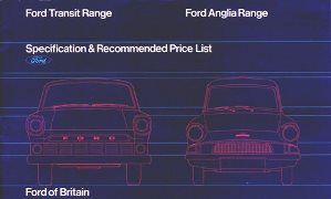 Anglia Van Price List