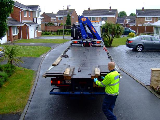 Car Transporter Arrives